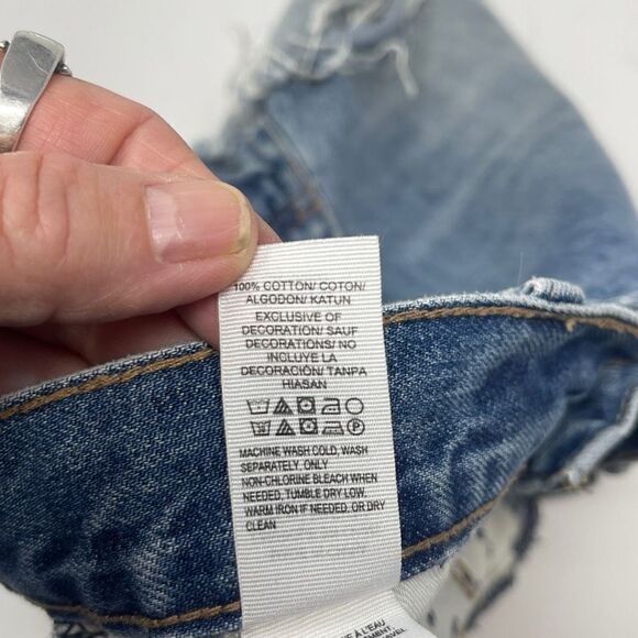 Lucky Brand Embroidered cutoffs shorts Sz 00/24 - Picture 3 of 5